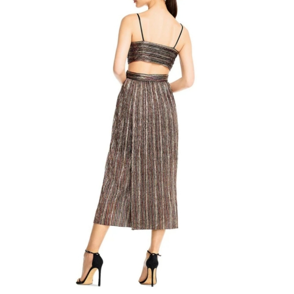 🔥Aidan Mattox Metallic Midi Dress